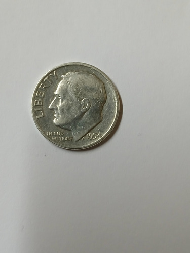 Moneda De Plata Año 1954 Roosevelt Dime