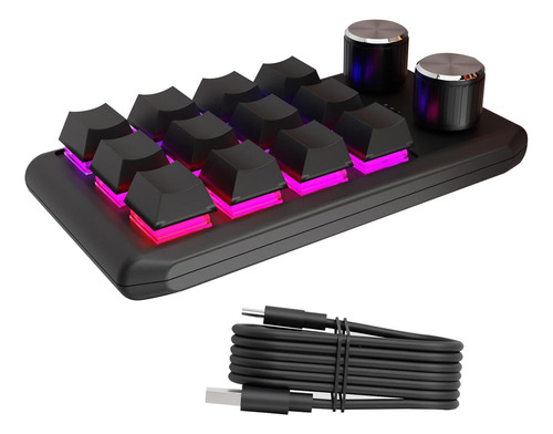 Teclado Diy 12 Teclas Para Juegos Prueba De Línea De Negro