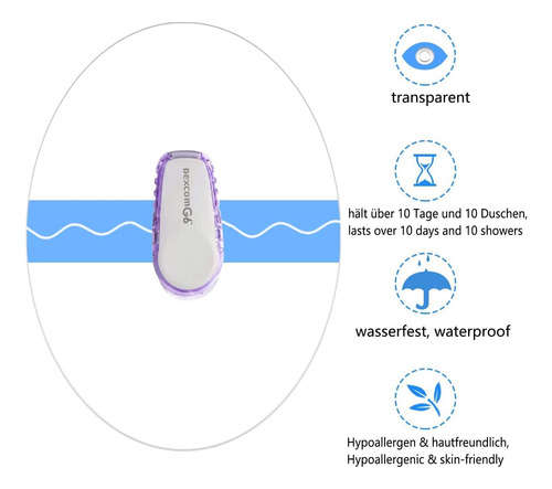 Parches Adhesivos Dexcom G6, 55 Pegatinas Adhesivas