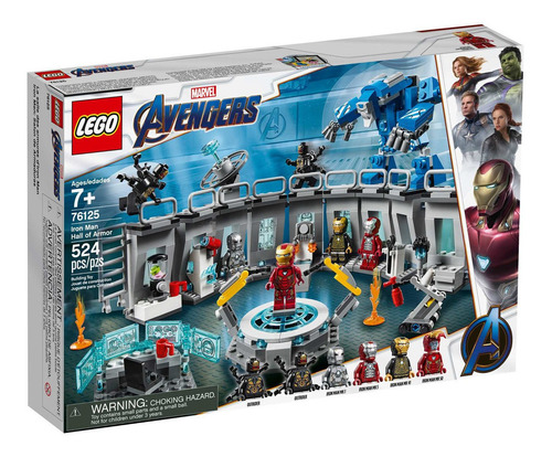 Imagen 2 de 3 de Set de construcción Lego Marvel Iron Man hall of armor 524 piezas en caja