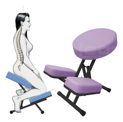 Cadeira Ergonômica De Joelho Postural - Kneeling Chair Black