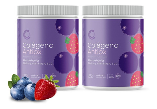 Pack 2x Colágeno Antiox Cáscara - Biotina, Vitamina A,e Y C