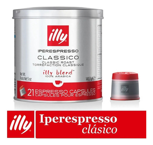 Capsulas de cafe Illy iperespresso clásico 21 unidades 