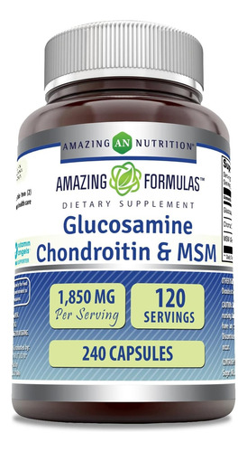 Amazing Nutrition Glucosamine Chondroitin Msm 240 Cápsulas