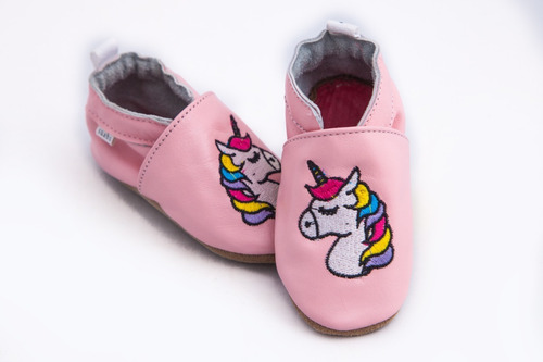 Imagen 5 de 9 de Suabs, Unicornio Rosa. Pantuflas De Piel Para Niña