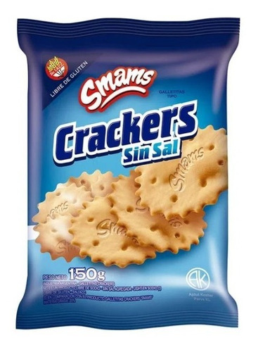 Galletitas Smams Crackers S/sal 150gr X1u | Sin Tacc Kosher