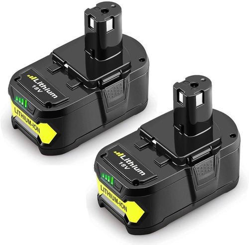 2pack 18v 6 0ah Batería De Reemplazo Para Ryobi 18v Ba...