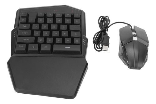 Combo Teclado Mouse Rgb Una Mano Mecanico Sensacion Sola 35