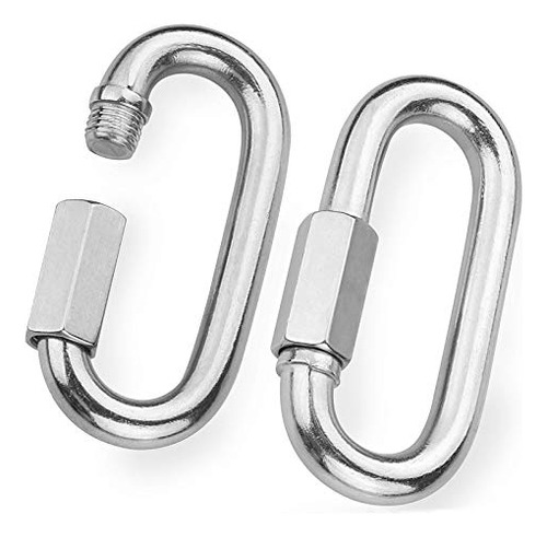 Mosquetón Acero Inoxidable 12 Mm, 2 Piezas - Uso Exterior E