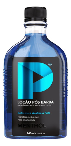 Loção Pós Barba Play Barber 240ml Lemon + Mentol Kit 2 Unida