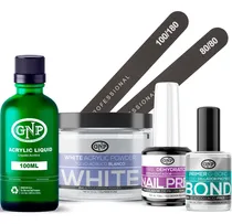 Comprar Kit Uñas Acrílicas Gnp Polvo 100gr Y Monomero 100ml, Bond