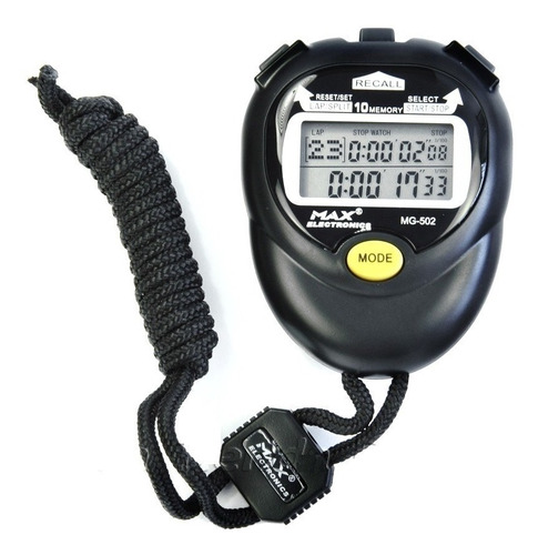 Cronometro Max Profesional Mg-502 10 Tiempos, Alarma, Timer 