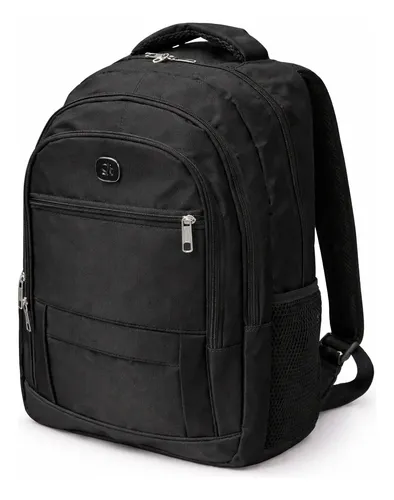 Mochila Fashion Básica 40l Para Notebook Preto Liso