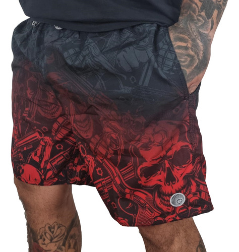 Bermuda Shorts Surftrip Skulls Masculino