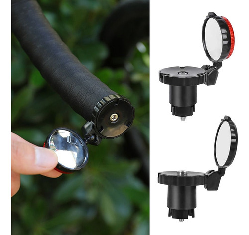 Espejos Retrovisores Para Bicicleta Con Mango Negro Y Enchuf