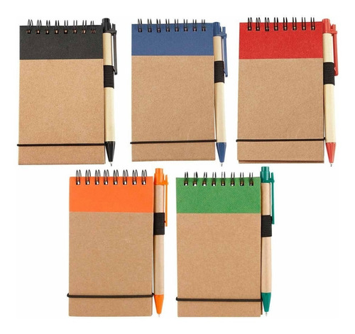 Imagen 1 de 3 de Libreta Ecológica De Bolsillo Con Pluma