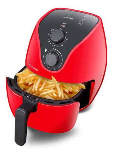 Air Fryer Freidora De Aire Multilaser Capacidad 4l 200° Color Rojo