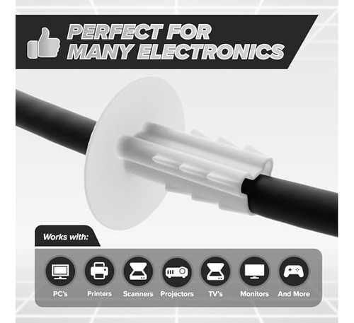 Pack De 10 Bushing Pasacables Para Pared - Blanco