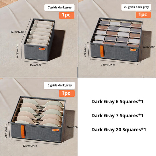 Set De 3 Cajas Multifuncionales Para Guardar Ropa Interior,