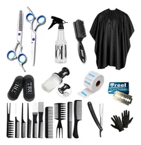 Comprar Kit Barbería Tijeras Capa Peines Navaja Sacapelo Tru Barber