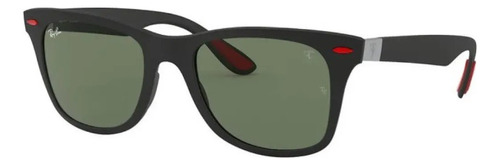Lentes De Sol Rb4195 Wayfarer Liteforce Scuderia Ferrari Clásico Verde Oscuro Negro Negro