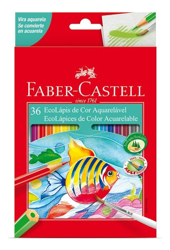 Lapices De Colores Faber Acuarelable X36 Serviciopapelero