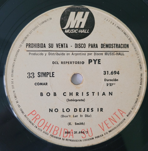 Bob Christian Perro Llamado Boo/no Lo Dejes Ir Simp Pop Rock