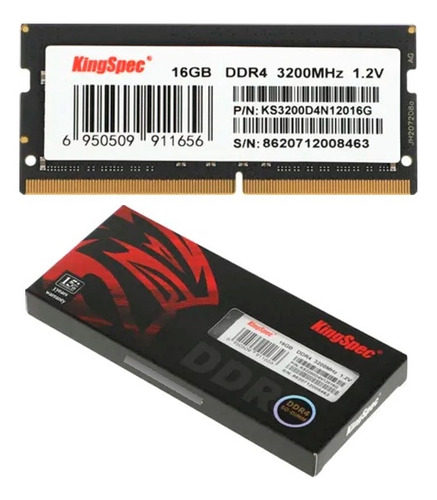 Memoria Ram 16gb Ddr4 3200mhz Sodimm Kingspec Para Mac & Pc