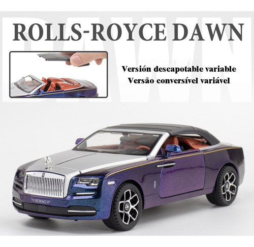 Rolls Royce Dawn 1/24 Miniatura Metal Coche Con Luz Y Sonido