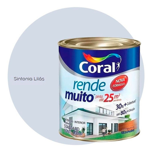 Tinta Rende Muito Coral Concentrada 800ml Sintonia Lilás