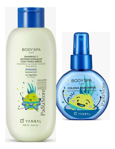 Body Spa Kids Shampoo + Colonia Pitahaya Niños Kit Yanbal