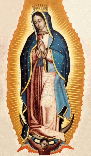 Lienzo Tela Arte Sacro Virgen De Guadalupe 1720 120 X 70