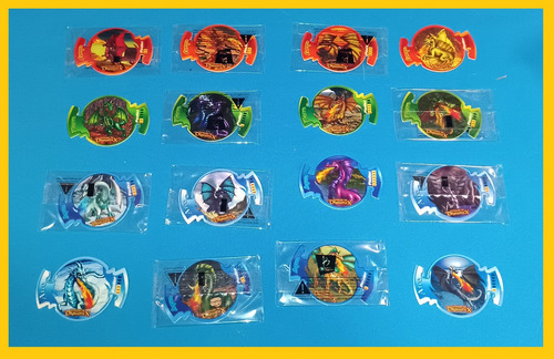 Lenguas De Dragonex Tipo Tazos Barcel Set 16 Diferentes 2007 (Usado)