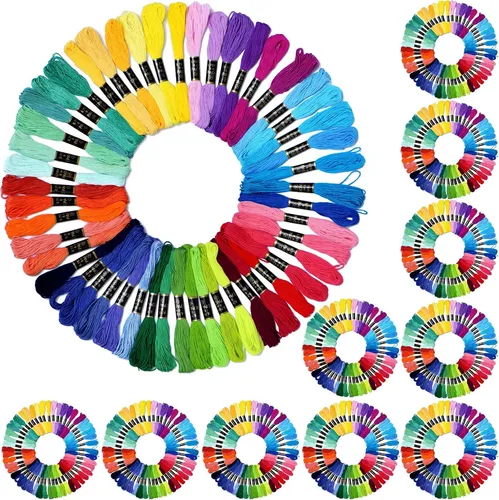 comprar Hilo De Bordar En Color Arcoíris, 500 Madejas Por Paquete, C
