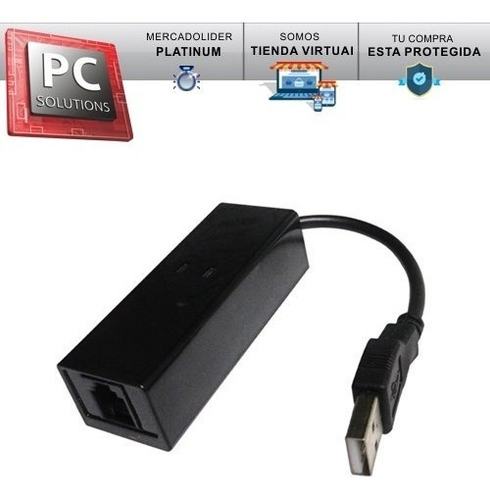 Imagen 1 de 1 de Usb Fax Modem 56 Kbps V.92 Externo Universal Dialup