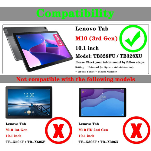 Funda Giratoria Para Tablet Lenovo Tab M10 Plus 3rd Gen 10.1