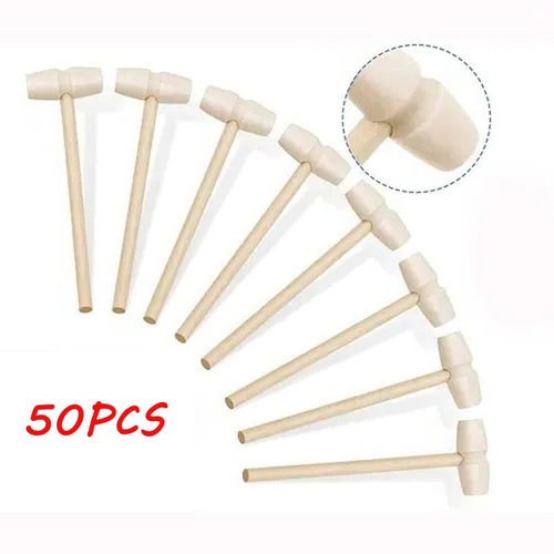 Juego De 50 Martillos De Percusión Mini De Madera