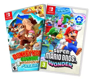 Combo Switch Super Mario Bros Wonder + Donkey Kong Country