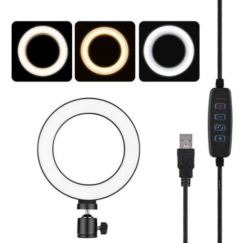 Imagen 6 de 9 de Aro De Luz De 6,3 Pulgadas Con Tripode (rosado)