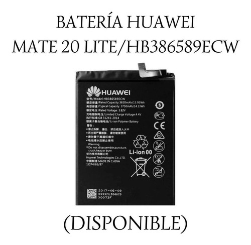 Batería  Huawei Mate 20 Lite Hb386589ecw.