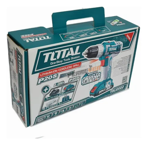 Taladro Atornillador Inalambrico 10mm 20v 2bt Total