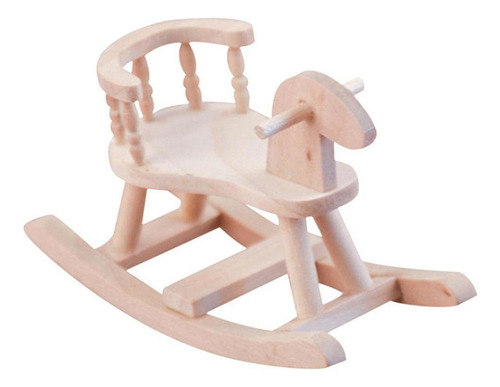 1/12 Casa De Muebles De Para Niños Caballo Mecedor De