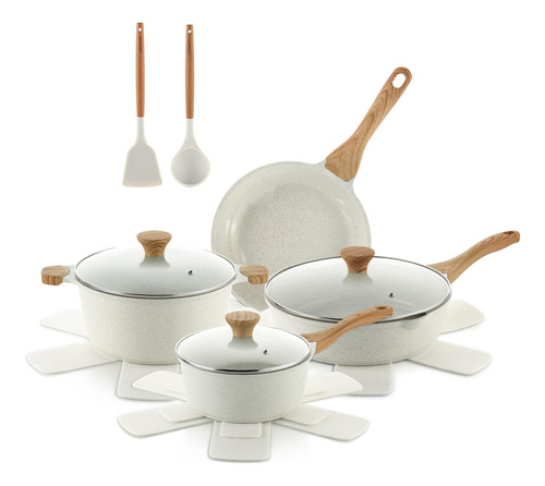 Sensarte Juego De Utensilios De Cocina De Ceramica Antiadher