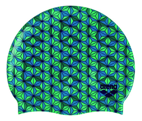 Gorra De Natación Arena Print 2 Starfish Color Verde Diseño De La Tela Estampado Tamaño Unico