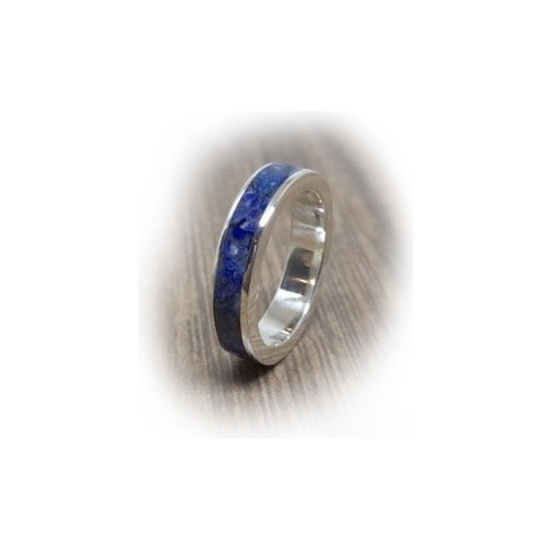 Anillo Carretel Lapislázuli - 4mm - Plata 925 - A097