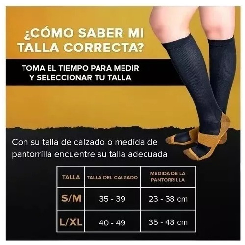 Medias De Compresión (varices, Circulación) Pack De 5 Pares