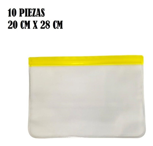 Imagen 1 de 4 de Bolsas Silicon Grandes Reutilizables Alimentos Pack 10 Pzas
