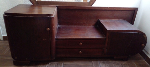 Mueble Antiguo De Madera - Toilette- 2 Cajones Y 2 Puertas (Usado)