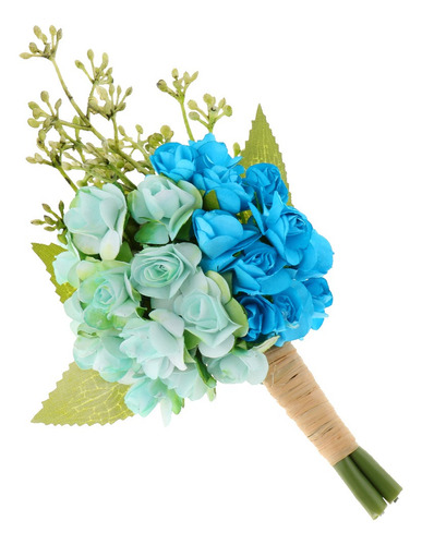 Imagen 2 de 11 de El Mejor Hombre Padrino De Boda Ramillete Azul Claro