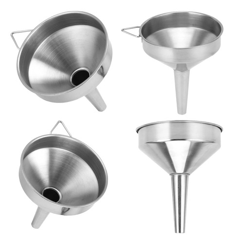 Embudo Acero Inoxidable Cocina Multiusos Metalico 13cm 6 Pzs